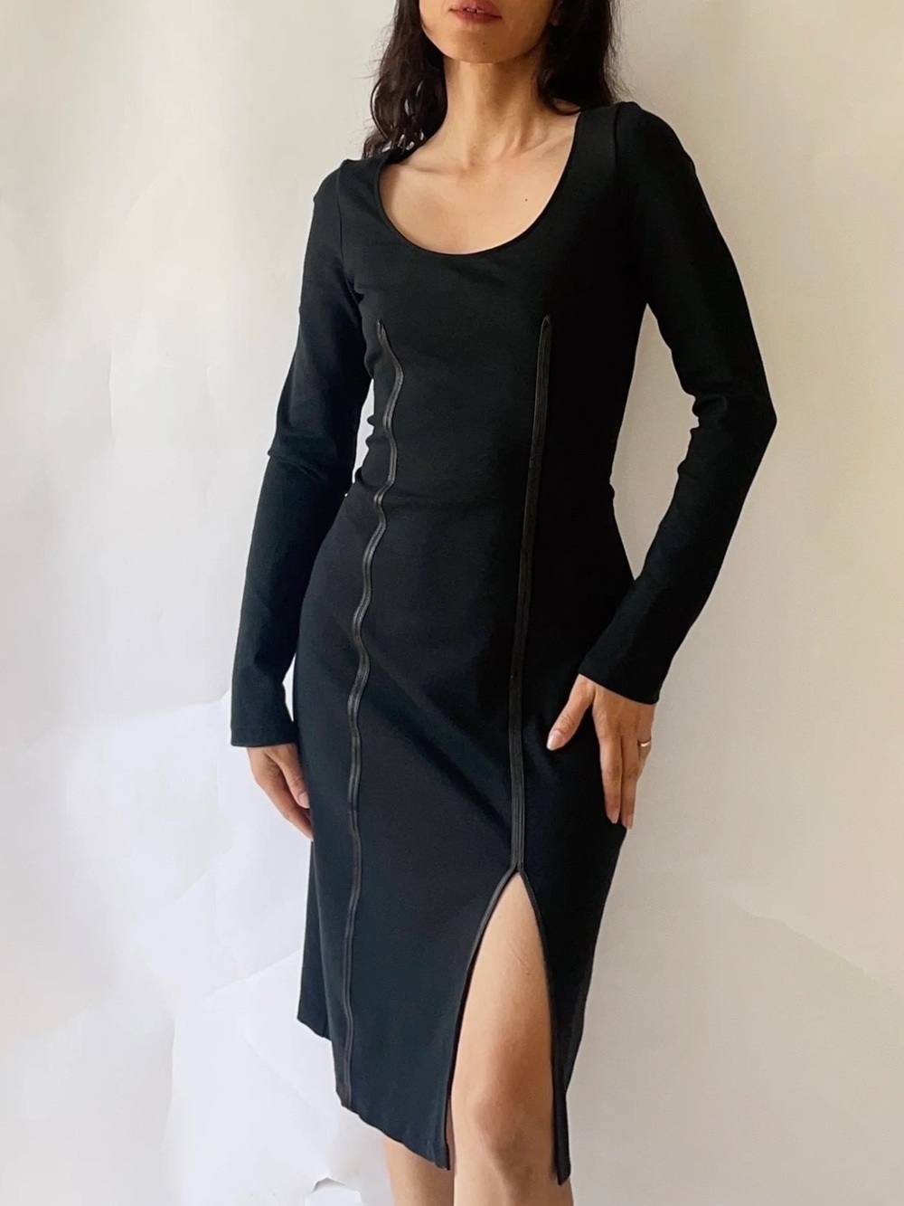 La Perla vintage Y2K black corset cocktail dress